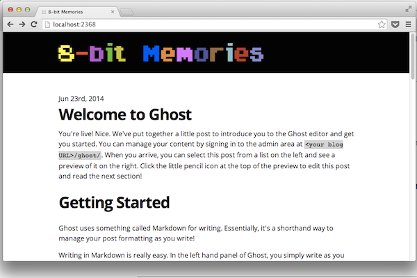 Custom Ghost blog theme
