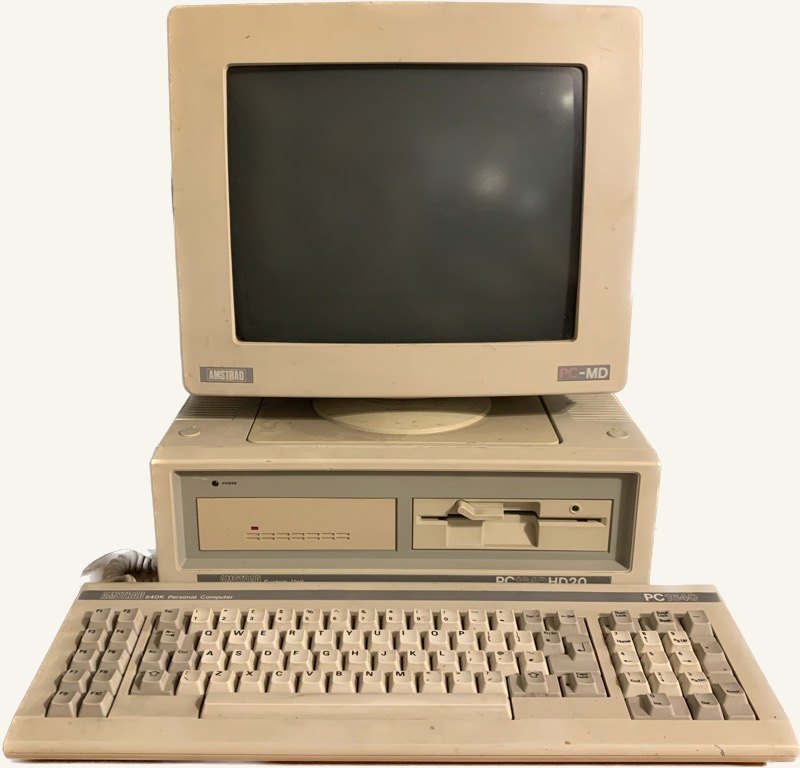 Amstrad PC1640 with monitor and keyboard