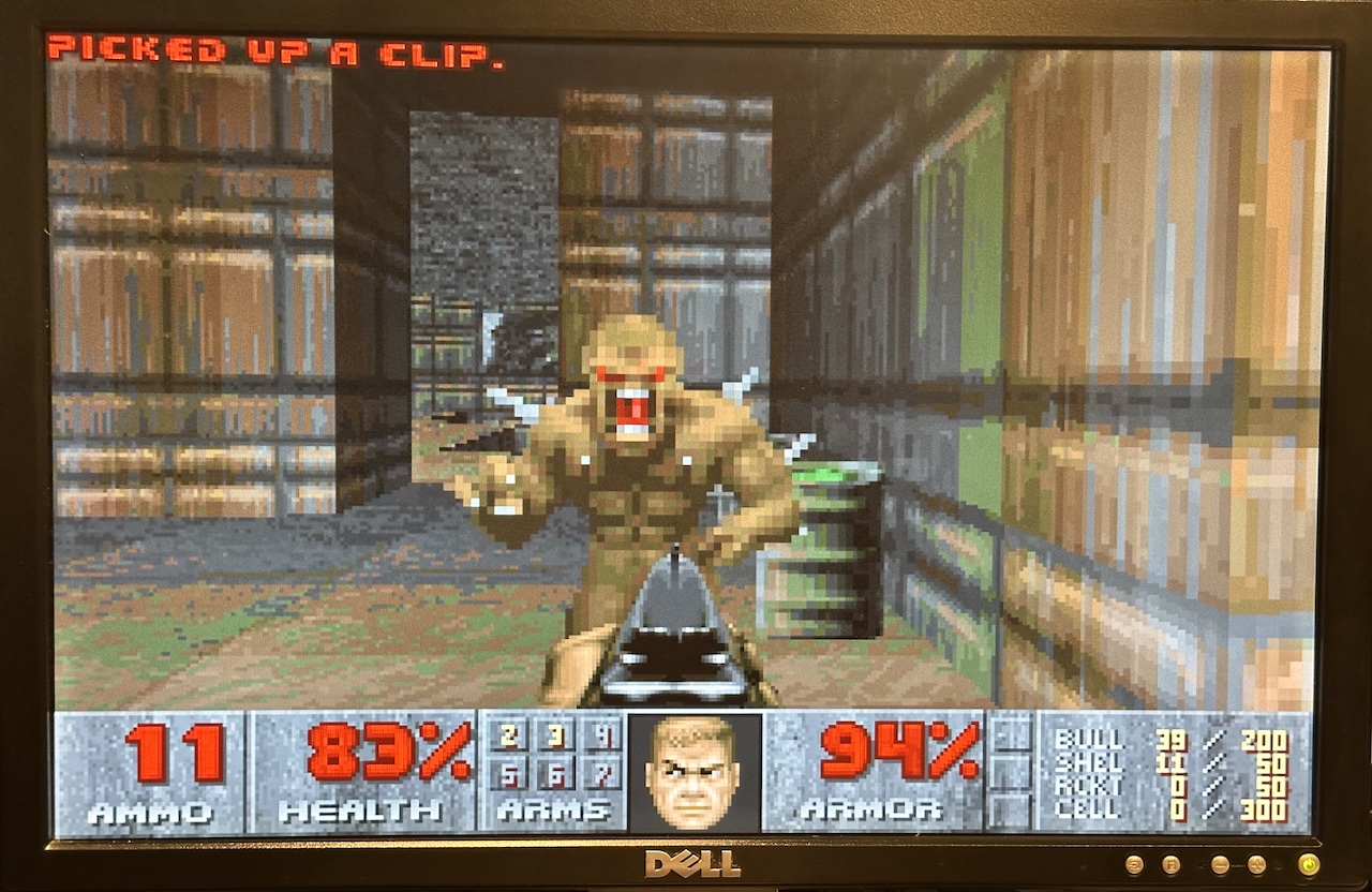 Doom running in native DOS mode on the E520