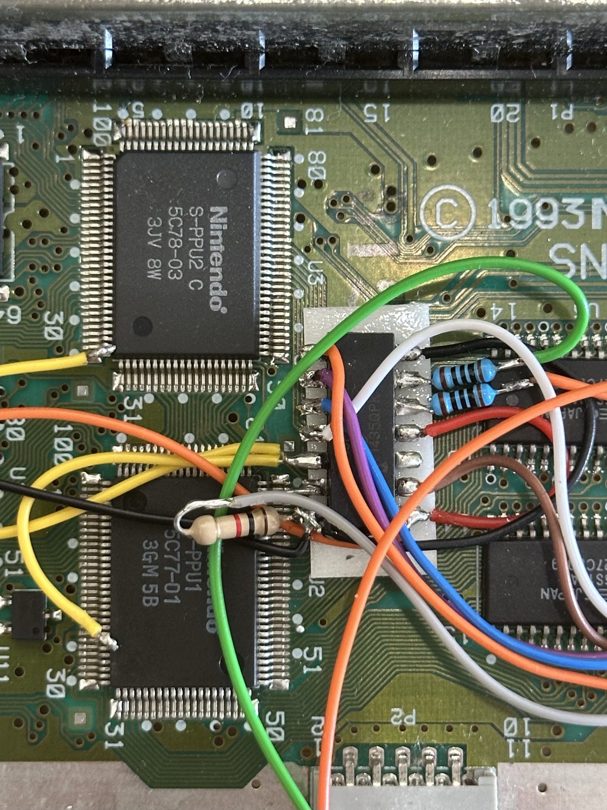 A closer look at the mod wiring