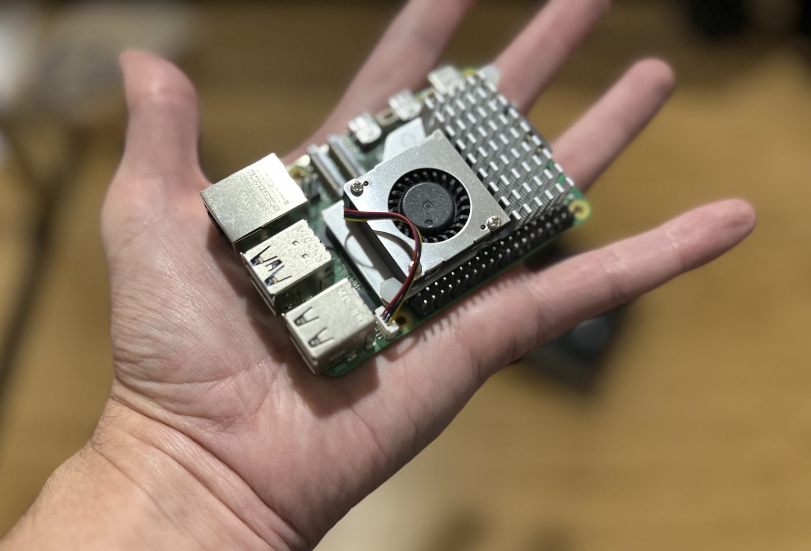 The Raspberry Pi 5, for scale