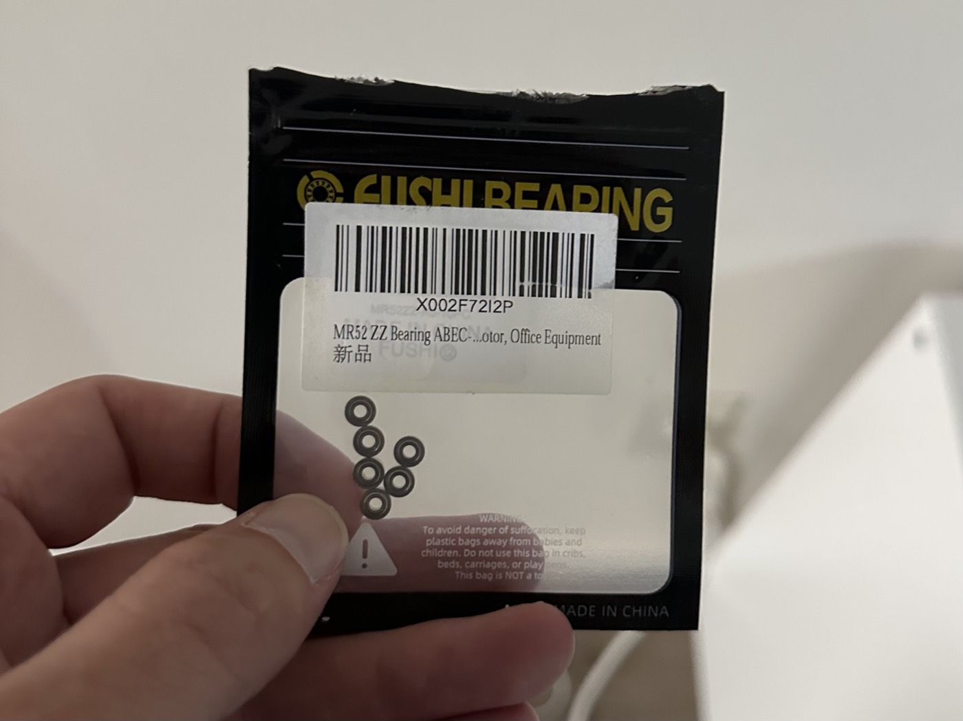 Pack of replacement MR52ZZ fan bearings