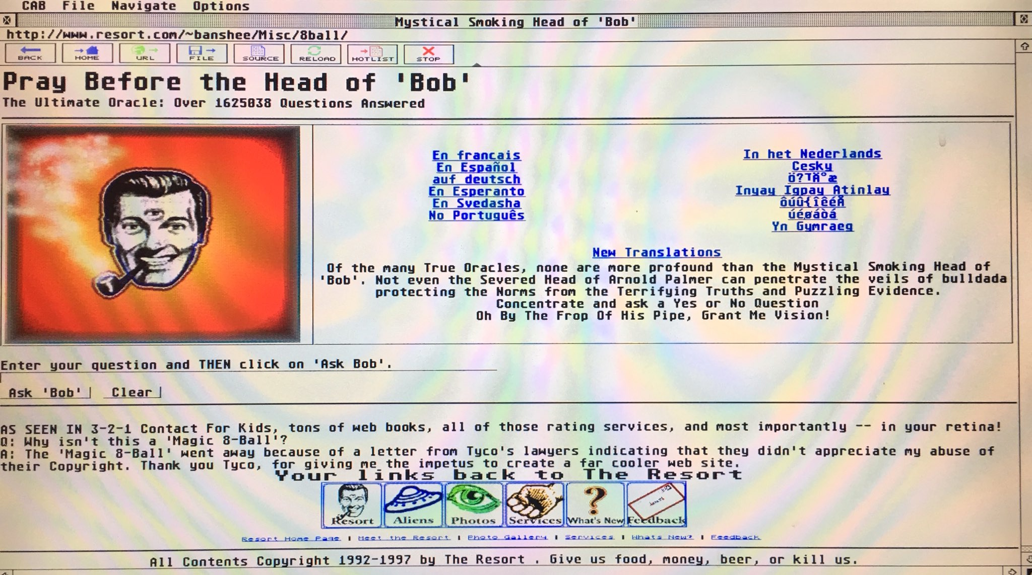 Pray before the head of Bob!